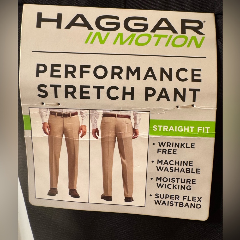 NWT Haggar Black Dress Pants Classic Design - Picture 3 of 7